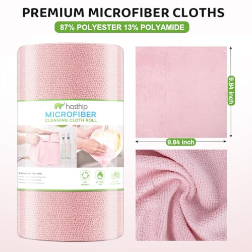 HASTHIP® 50 Pack Microfiber Cleaning Cloth Pre-Cut Tear Away Roll Wipes Dusting Highly Absorbent Reusable Multipurpose 25x25cm 3 PCS HASTHIP® 50 Pack Microfiber Cleaning Cloth Pre-Cut Tear Away Roll Wipes Dusting Highly Absorbent Reusable Multipurpose 25x25cm 3 PCS